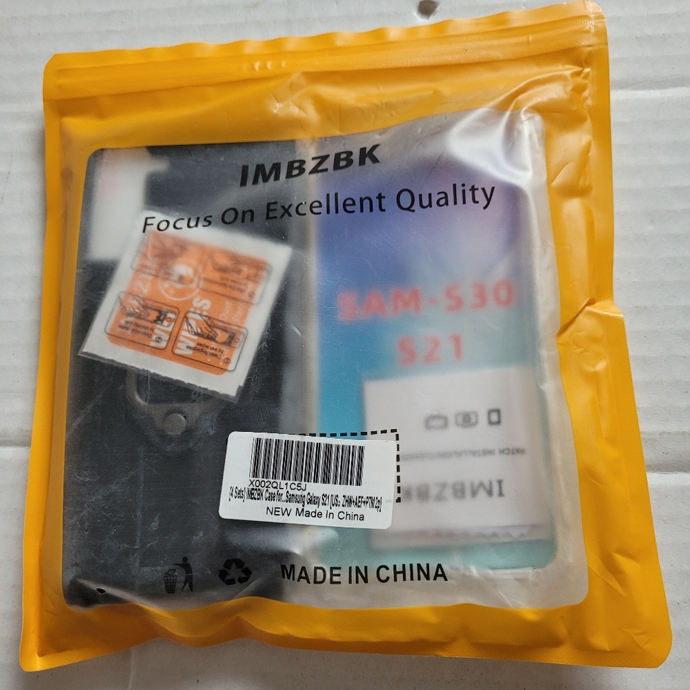 IMBZBK Samsung S21 / S30 Cases Black and Clear with 2 Screen Protectors
